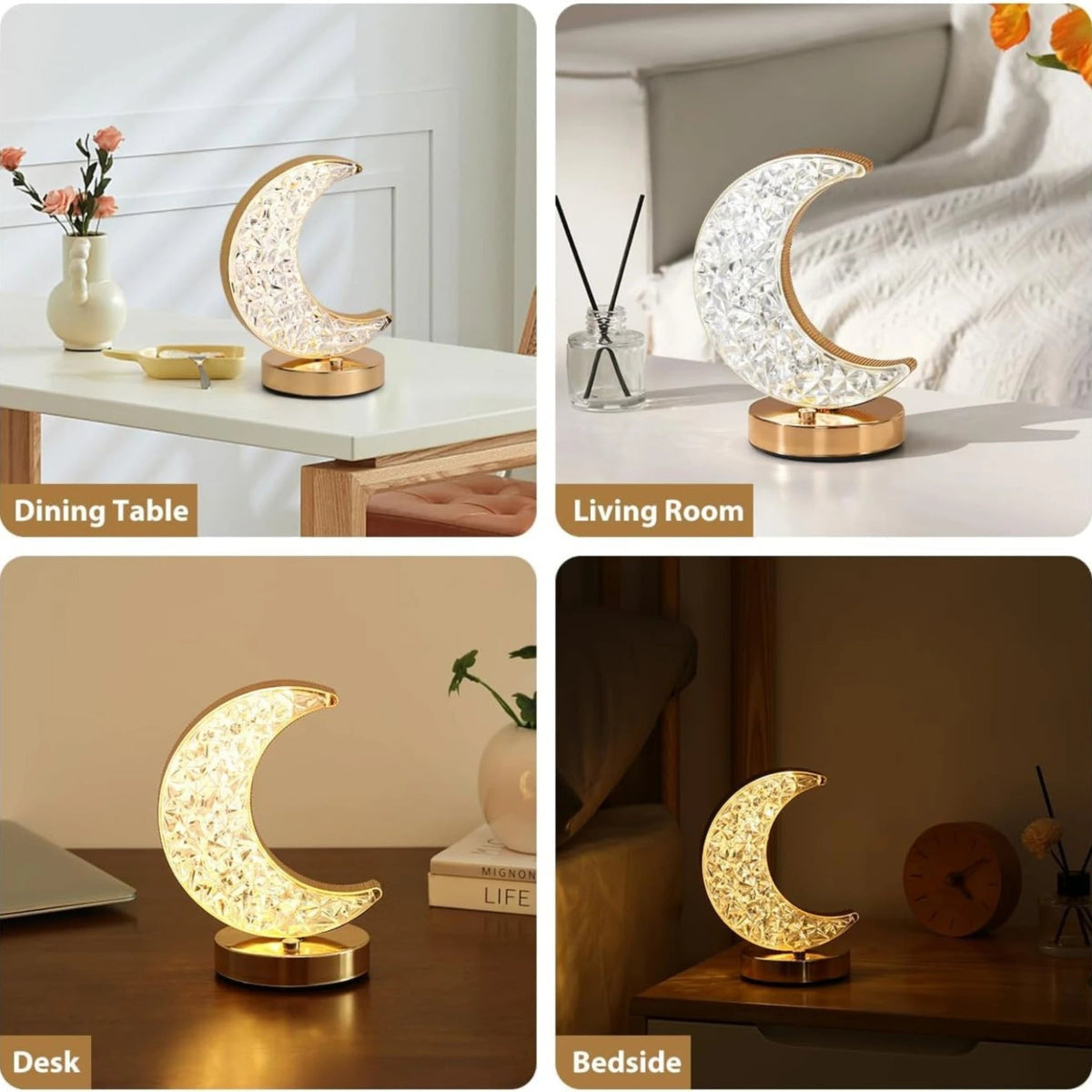 Rechargeable Crystal Moon Lamp