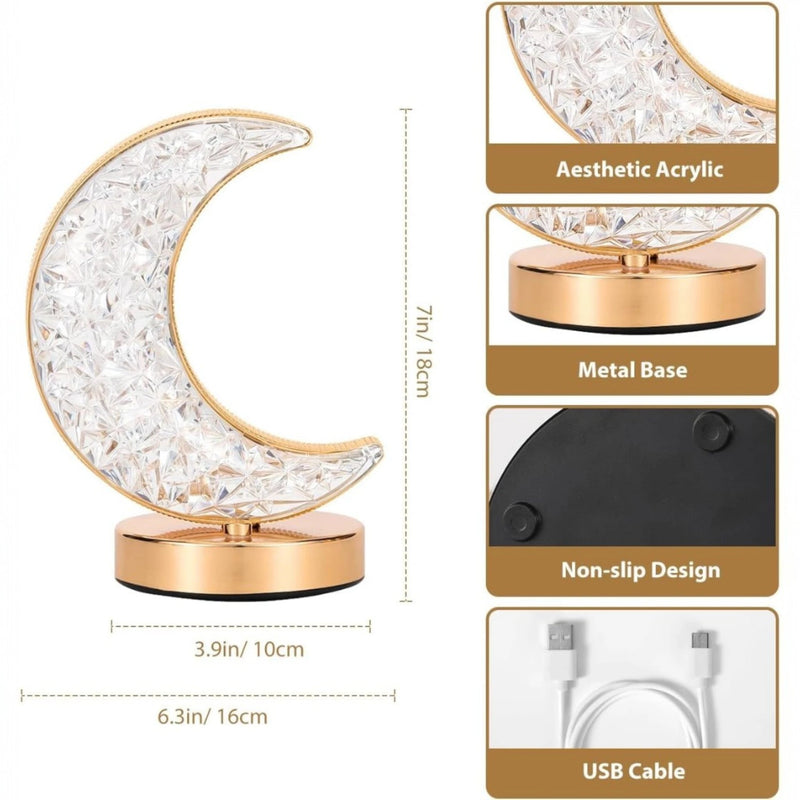 Rechargeable Crystal Moon Lamp