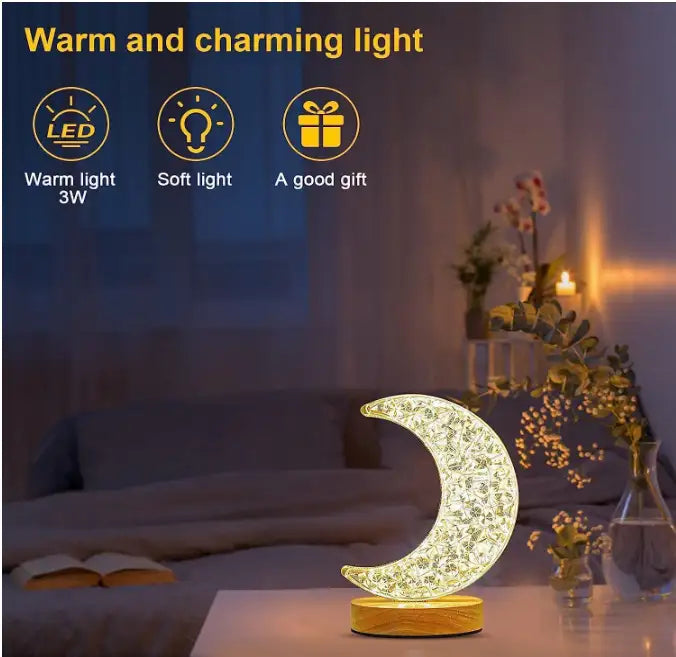 Rechargeable Crystal Moon Lamp